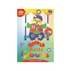 Bunte Clowns. Fensterbilder aus Tonkarton