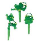 Puffy Frog Cupcake Picks - 12ct