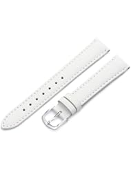 Hadley-Roma Womens LSL725LT 160 16-mm White Java Lizard Grain Watch Strap