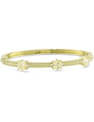 Judith Ripka "Candy" Three Stone Candy Canary Bangle Bracelet