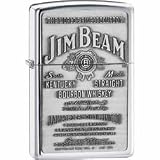 Zippo Lighter Jim Beam Pewter Emblem. High Polish Chrome