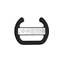 Invero Nintendo Wii Black Remote Single Steering Wheel for all Driving Racing Games