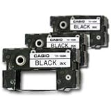Casio Black Ribbons for All CW Disc Title Printers, 3 Pack TR-18BK-3P