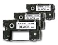 Casio Black Ribbons for All CW Disc Title Printers, 3 Pack (TR-18BK-3P)
