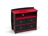 Legare 36-Inch Dresser, Red and Black