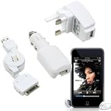 apple ipod touch 2nd & 3rd Gen 3 in 1 travel charger kit