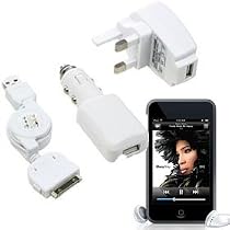 apple ipod touch 2nd & 3rd Gen 3 in 1 travel charger kit