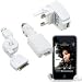 apple ipod touch 2nd & 3rd Gen 3 in 1 travel charger kit