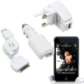 apple ipod touch 2nd gen 3 in 1 travel charger kit
