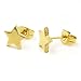 Pair Stainless Steel Gold-tone Color Post Stud Earrings Circle Star Triangle Square