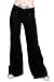Ladies 60s 70s Disco Retro Black Stretch Hippy Wide Leg BellBottoms Super Flares