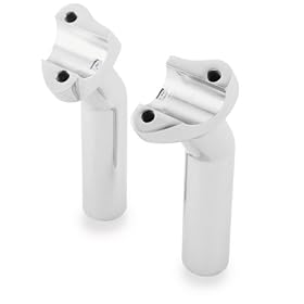 Biker's Choice CHROME 6-1/2" PULLBACK RISER SET SPORTSTER/BIG TWIN 76214B