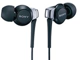 Sony MDR-EX300SL Vertical In-the-Ear Style Headphones (Black) with Extension Cord
