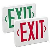 Universal LED Exit Sign with Red Letters, Battery Backup