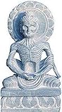 Sitting Buddha Stone Sculpture Collectible Figurines 3.25 x 2 x 6.25 inches (sos223)