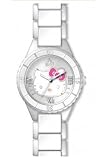 Hello Kitty Kids QA Watch 25014 with Full Face Kitty White Enamel Bracelet