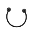 HORSESHOE WITH BALL (BLACK) Gauge: 18 Sold as a Pair