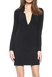 Sexy A-line V-neck Long Sleeves Slit Polyester Summer Empire   Waistline  Dress