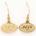 New York Jets NFL Team Logo Gold Tone Dangle Earrings