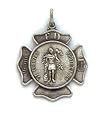 St. Florian, Fire Fighters Medal,antiqued Sterling Silver