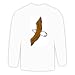 Long Sleeve T-shirt with bald, flying, eagle, wings, predator