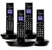 iDect X1i Quad iDect Digital Cordless Telephone With Answer Machine - Black