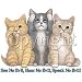 See No Evil Cats Adult Sweatshirt