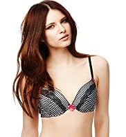 Limited Collection Mono Spotted Padded Push-Up A-DD Bra