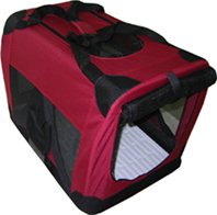 24" Maroon Pet House Soft Crate Carrie