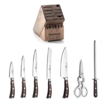 Big Sale Best Cheap Deals Wusthof Ikon 8-Piece Knife Set with Blackwood Handles and Walnut Storage Block