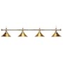 Sterling Solid Brass Pool Table Lamp, 71", 4 Brass Shades