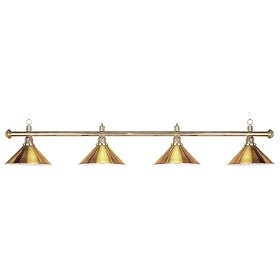 Sterling Solid Brass Pool Table Lamp, 71, 4 Brass Shades