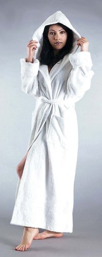 Bathrobes Online Hood'N Full Style Hooded Full Ankle Length 100% Turkish Terry Cotton Bathrobe - SAME DAY SHIPPING!
