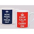 Keep Calm and Carry On / Now Panic and Freak Out Mug Gift Set