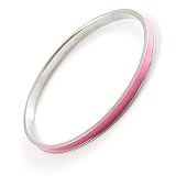 Pink Thin Enamel Metal Bangle
