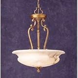 00-0214-G8-55 U Pendant in Bronze and White alabaster by LEDS
