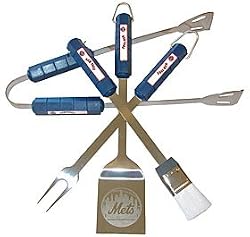 New York Mets Grill BBQ Utensil Set - Baseball Sports Merchandise