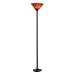 Rust-Finish Floor Lamp with Mica Shade