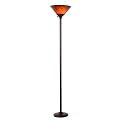 Rust-Finish Floor Lamp with Mica Shade