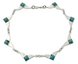 Turquoise anklet, 'Wings' 11 L