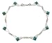 Turquoise anklet, 'Wings' 11 L