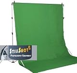 10x13 Chroma Key Studio Photography Muslin and Stand Photo or Video Studio Backdrop