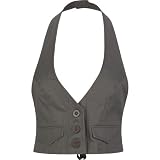FULL TILT Twill Womens Vest - Grey