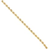 10-karat-gold 5mm Diamond Cut Rope Chain Bracelet 7