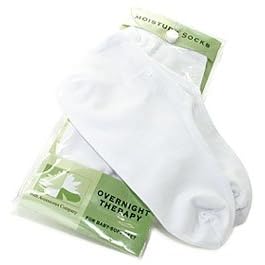 Spa Sister White Cotton Overnight Moisture Socks