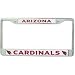 Arizona Cardinals Chrome License Plate Frame