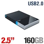  Seagate STM901603BAA1E1-RK 160GB Black Armor 2.5-Inch USB 2.0 External Hard Drive