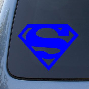  SUPERMAN LARGE - Super Man - Vinyl Car Decal Sticker #1835 | Vinyl Color: Blue