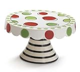Red & Green Dotted Cake Plate What Fun It Is Christmas