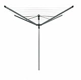 Kitchen & Housewares : Brabantia Lift-O-Matic Advance Rotary Dryer 50m Metallic Grey, Cover